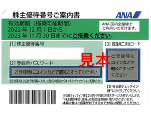 ANA株主優待 有効期限:2023/11/30【2枚セット】