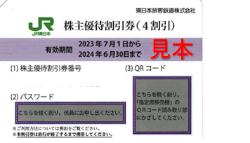 JR東日本 株主優待券（有効期限:2023/7/1～2024/6/30） | 大阪・梅田の ...